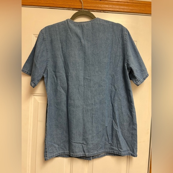 VTG Orvis Denim Short Sleeve Button-Up Top size small - Picture 5 of 7